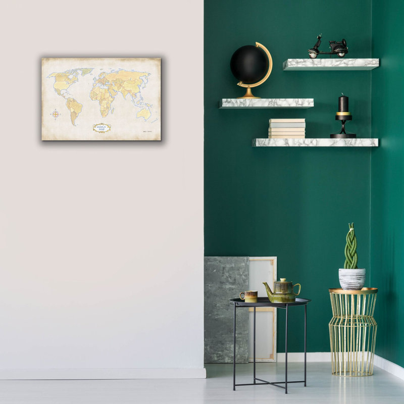 «World Trekker 1» par Marco Fabiano, art mural sur toile, H 18 po x l 26 po x P 0,75 po