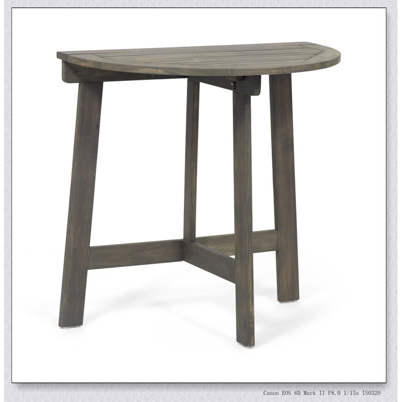 TABLE BISTRO WESTMONT DEMI-ROND, GRIS