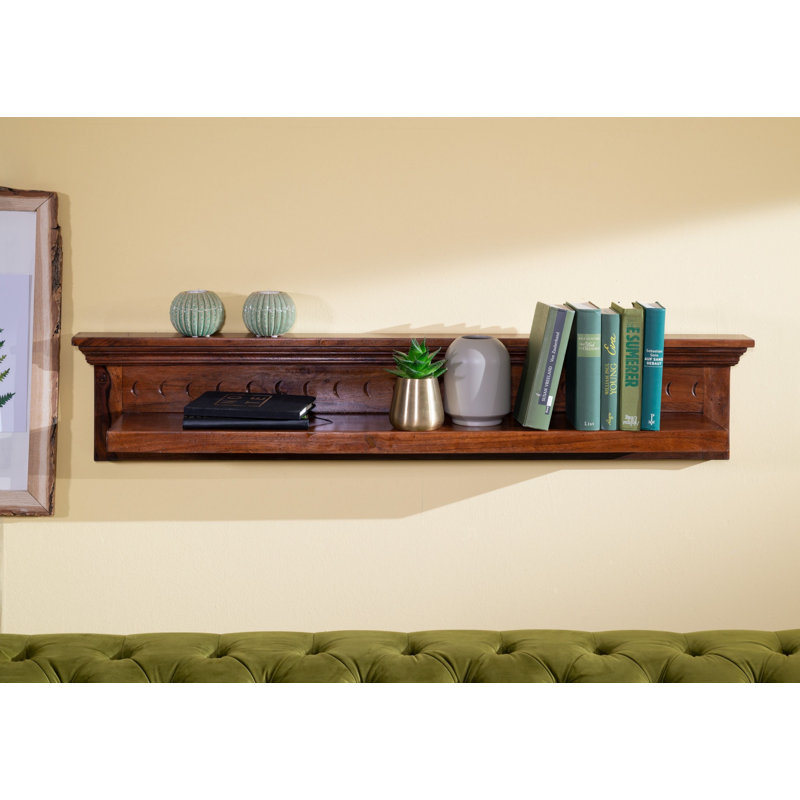 Oxford Acacia Solid Wood Accent Shelf, Nougat