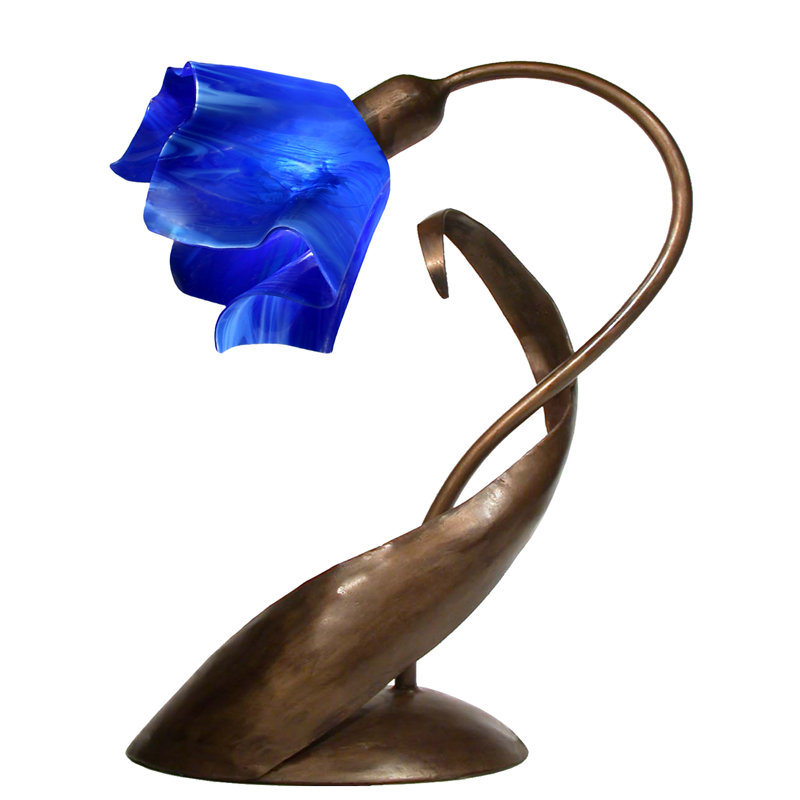 Lampe de table 20 po Dale, Bleu de cobalt, Brun