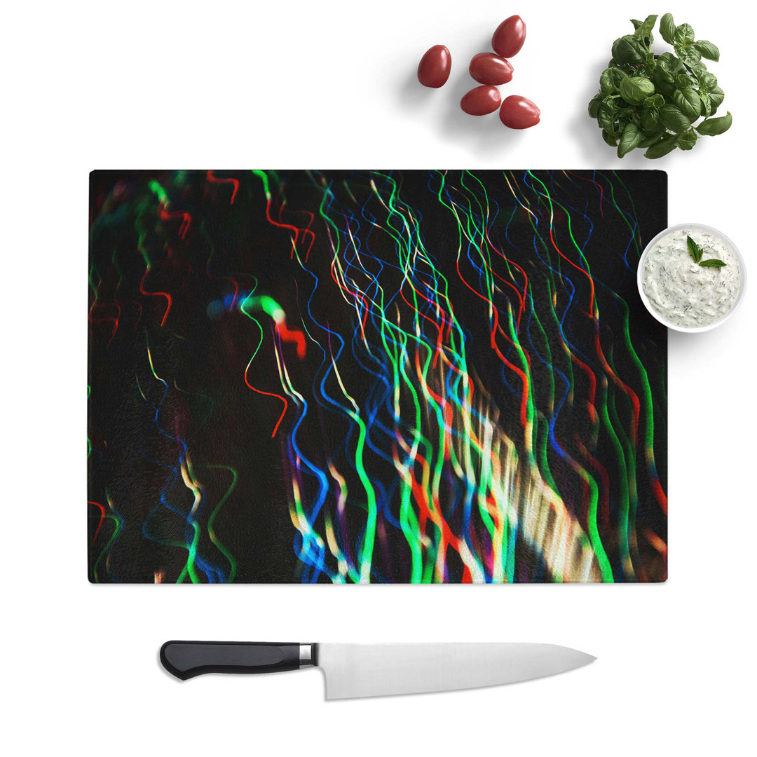 Glass Light Waves in Abstract Chopping Board
