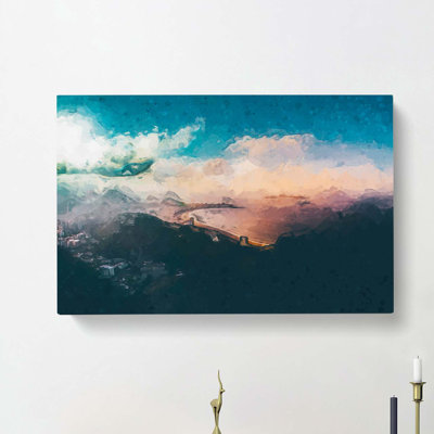 Copacabana Beach in Rio De Janeiro in Abstract - Wrapped Canvas