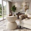 Tables d'appoint modernes, table d'appoint en sablier beige MGO pour la décoration intérieure et extérieure-1226102927