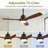 52 Inch Natural Wood Ceiling Fan With LED Light, Includes Remote Control-961219910