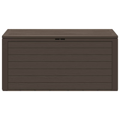 vidaXL Outdoor Storage Box 76.6 Gal Deck Box, UV-Resistant Polypropylene, Weatherproof Garden Cushion Chest for Patio & Tools, Brown, 45.7"x17.3"x21.7 by Latitude Run