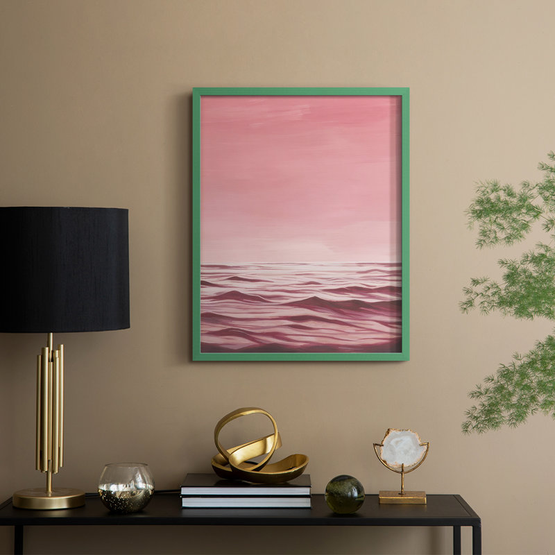 «Playa Rosa II», reproduction encadrée - bois massif, Vert, H 30 po x l 24 po