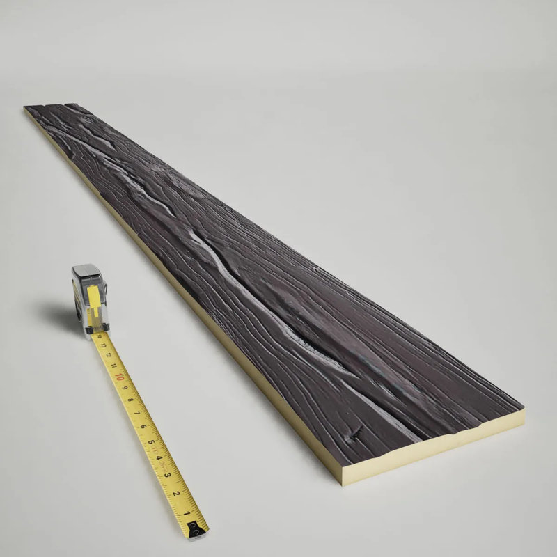 Planche en faux bois Riverwood Endurathane, H 12 po x l 96 po x P 1 po, Sangria