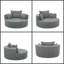 Fauteuil demi-tonneau pivotant à 360 degrés avec coussins amovibles-120079846
