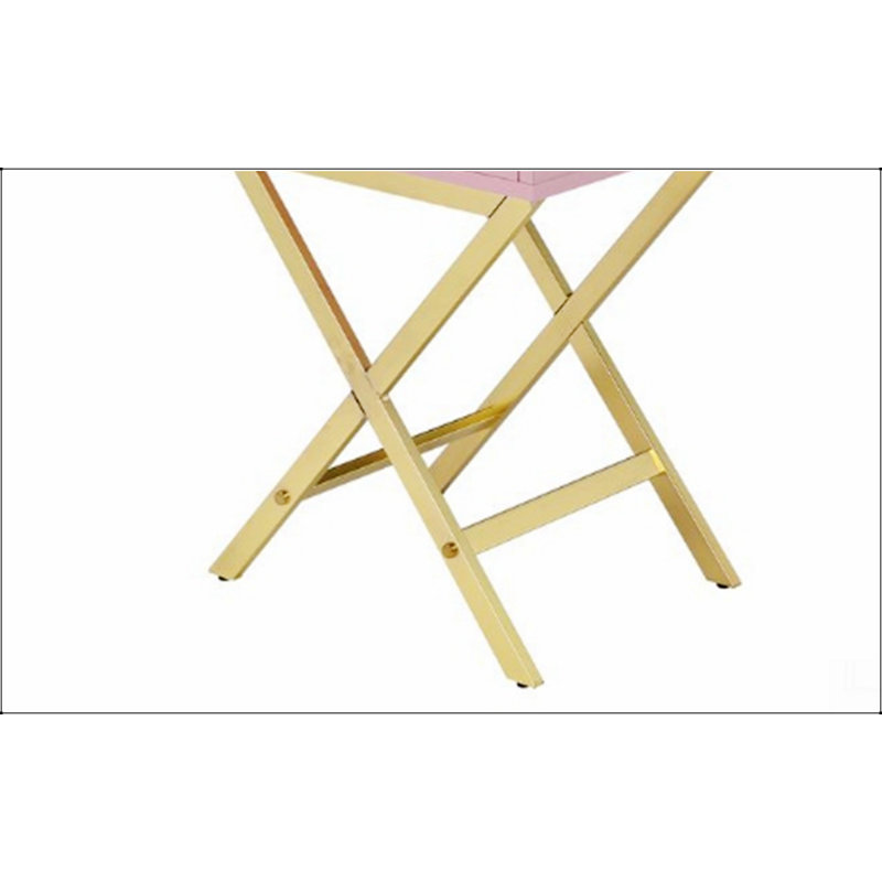 Coleen Pink & Gold Finish Accent Table, Pink/Gold