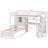 Karanfila Twin Over Twin Loft Bed With Built-In Desk And Staircase, With Storage Compartments And Shelves-1643020733