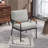 Metal Frame Upholstered Accent Armchair-409018048