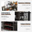 55-Inch Buffet Sideboard With 8-Bottle Wine Racks And Wine Glass Holders-1419180261