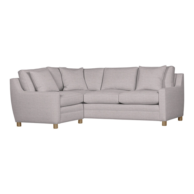 American Bungalow 2-Piece Fairgrove Sectional, Nadia Linen, Hampton