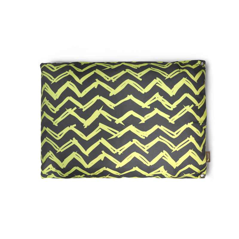 Lit d'extérieur à chevrons pour animaux, Jaune, Petit (l 20,5 po x P 28 po x H 7,9 po)