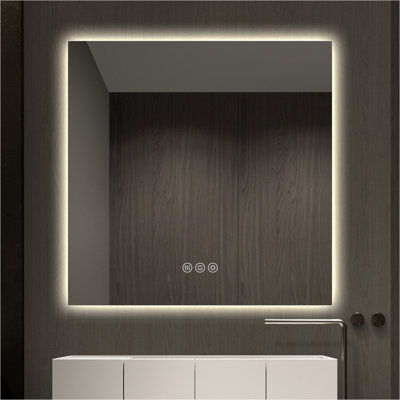 Frameless Backlit LED Bathroom Vanity Mirror with 3 lighting modes