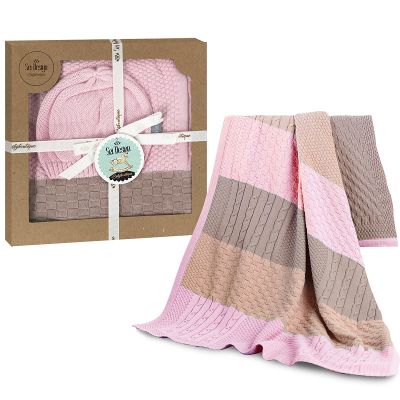 Cotton Baby Blanket, Pink