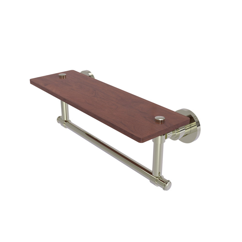 Tablette à support Arviso, Nickel poli, H 5 po x l 16 po x P 5 po