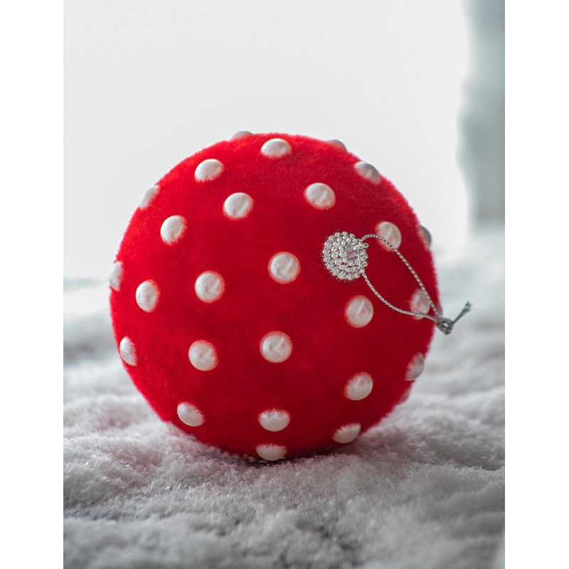 Boules de Noël décoratives - ensemble de 12 - rouge