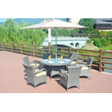 Anntonette 7 Piece Dining Set with Cushions