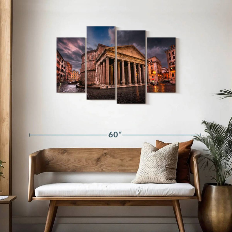 Pantheon At Piazza Della Rotonda, 27" H x 43" W