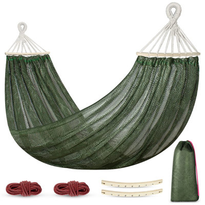 Callisa Outdoor Net Classic Hammock 290*150 cm Made Of Cool Nylon And Wood