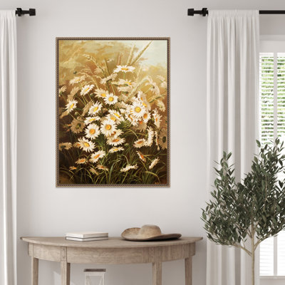 «Daisies» par Ellen Thayer Fisher par Ellen Thayer Fisher, reproduction d'art sur toile encadrée