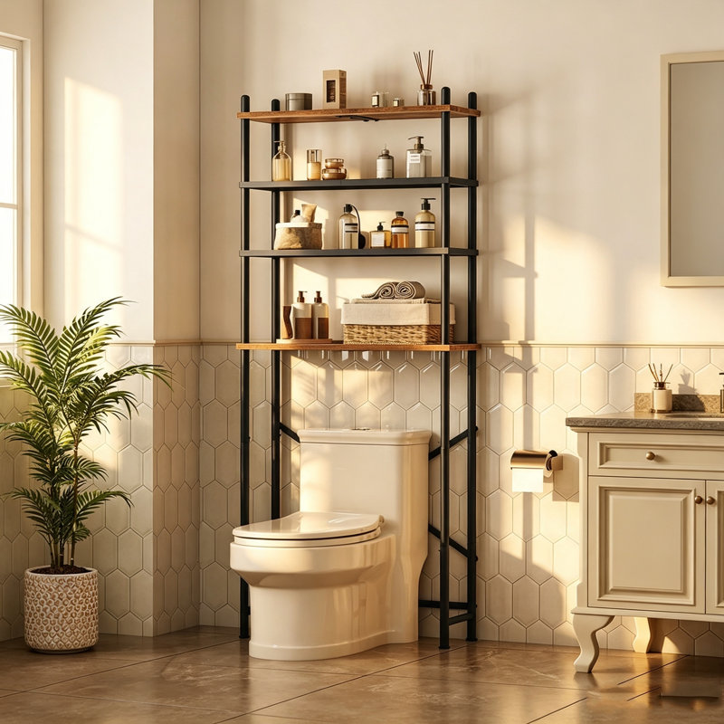 Freestanding Over the Toilet Storage