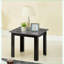Ensemble de tables basses 3 pièces Traditional avec plateau en faux marbre noir, finition grise, facile à assembler pour le salon-964957847
