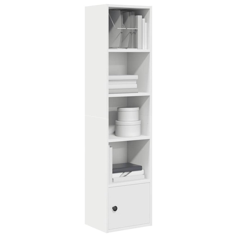 Conary 31cm W Bookcase, (5 Shelves) 127cmH x 31cmW x 24cmD, White