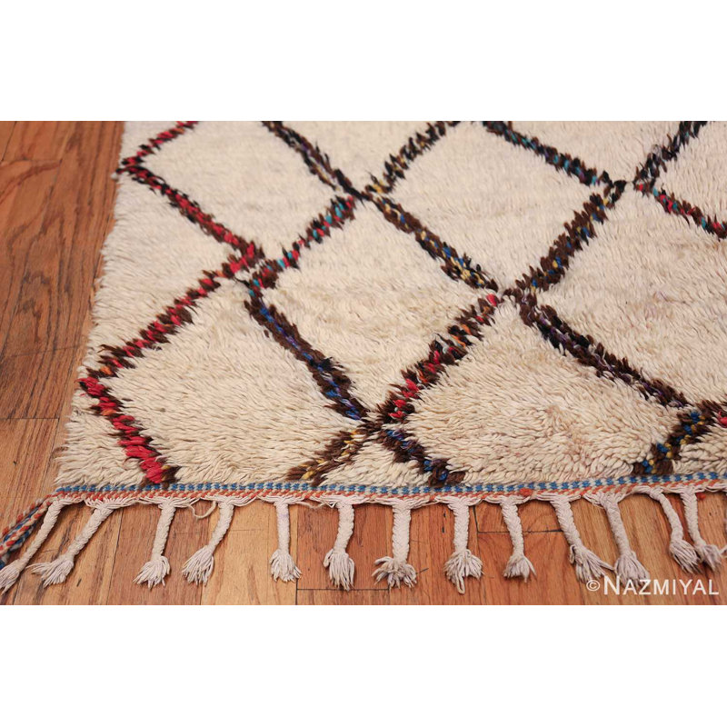Moroccan One-of-a-Kind 4'8" X 7'8" Area Rug in Beige/Red/Blue