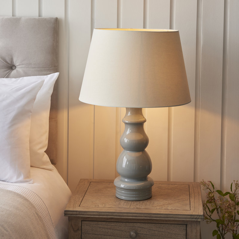 Exeter Ceramic Table Lamp, Ivory, 68.5cm H x 45.5cm W x 45.5cm D