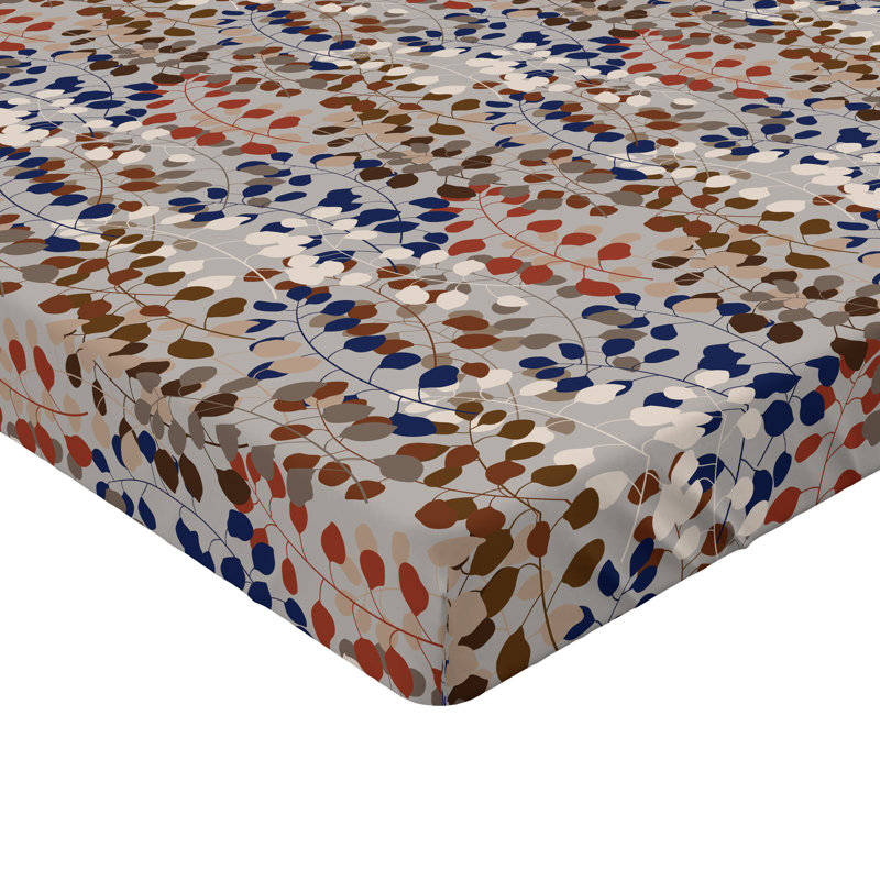 Drap-housse Ambesonne, Drap-housse de taille simple, Rubis, lavande foncé / floral