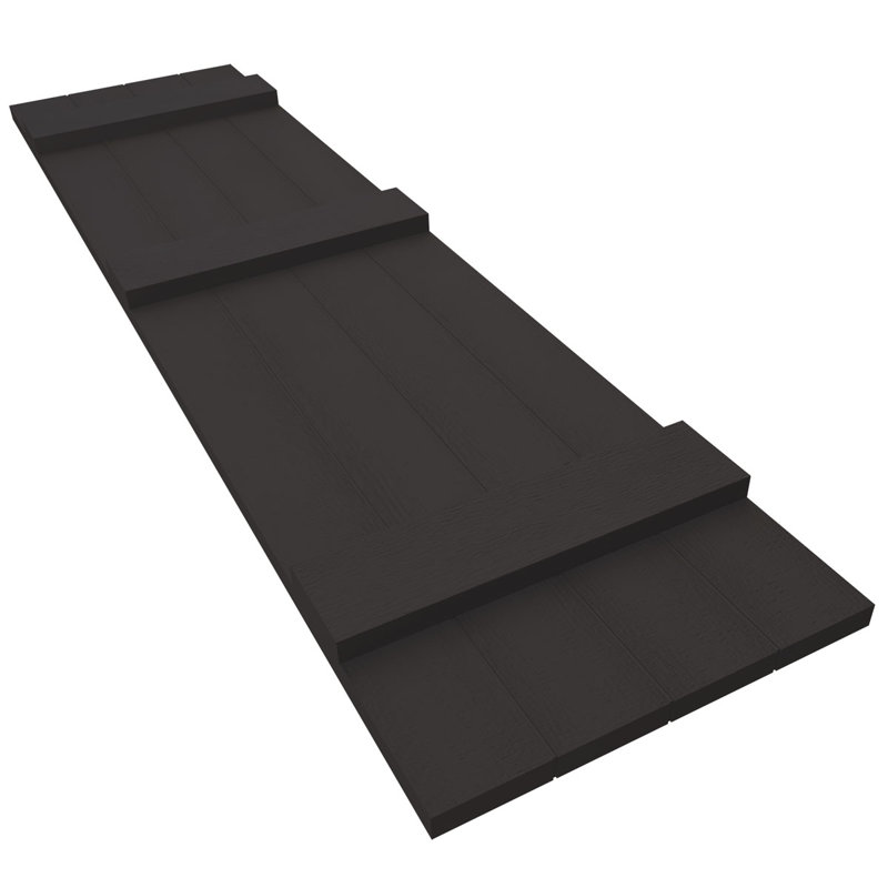 Builders Edge, volets sur mesure TailorMade jointés, volets Board-n-Batten, avec volets à volets, Brun mousquet, 76 po