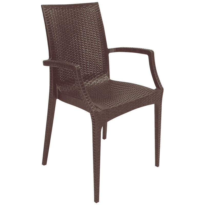 Fauteuil de salle à manger Agazio, Brun clair