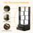5 Tier Corner Bookshelf, 71" Wood Bookcase With Baffle And 2 Drawers, Morden Freestanding Display Rack With Anti-Tipping Device, For Living Room, Home Office, Bedroom-1843805615