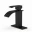 Robinet de lavabo de salle de bain en acier inoxydable noir mat avec poignée simple