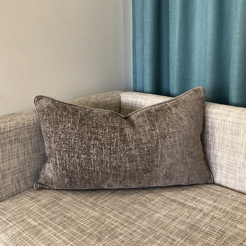 Joelle Lumbar Pillow Cover & Insert, Denim