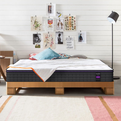 Inofia Memory Foam and Spring Mattress 25cm, Sleeping Maximum, Motion Isolated Zero Pressure
