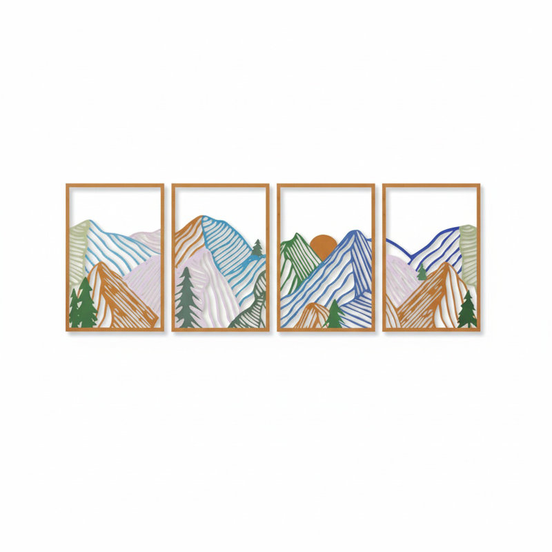 4 Piece No Frame Print