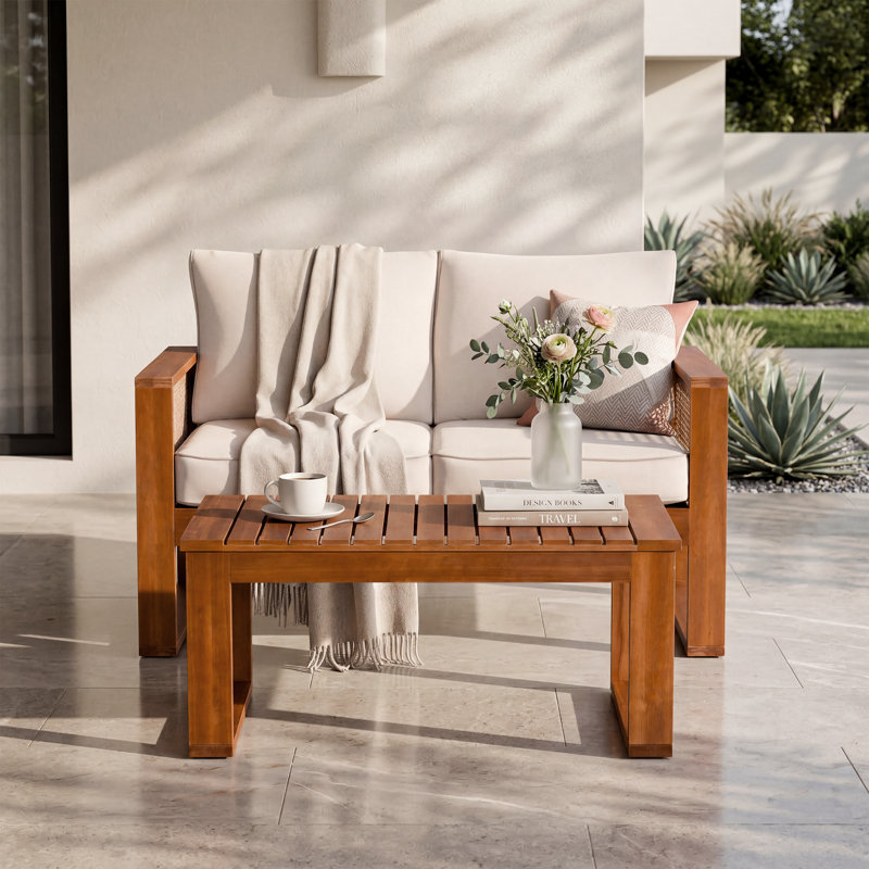 Chaise 2 places avec table basse Aira