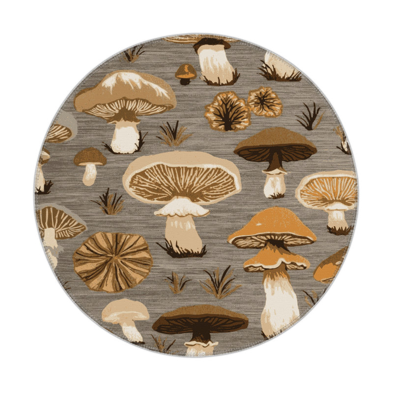 Nature Brown Indoor and Outdoor Area Rug, Rectangle 5' x 7'