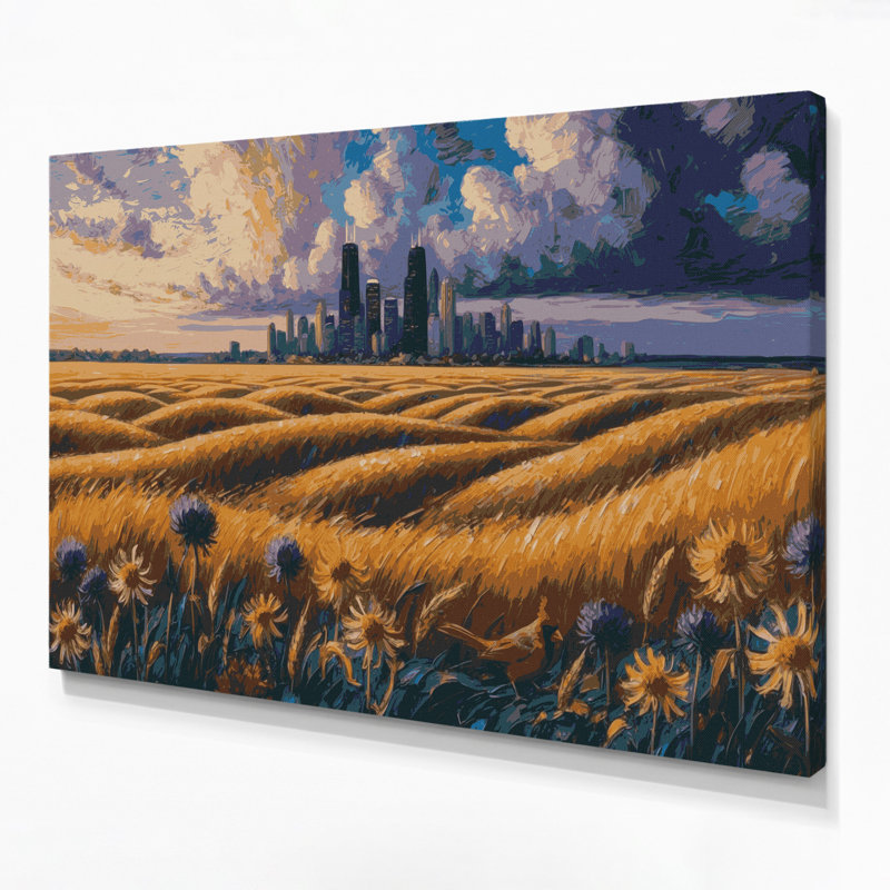 États-Unis, Illinois, art mural sur toile mauve, H 20 po x l 24 po