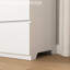 Commode blanche à 9 tiroirs pour la chambre à coucher, commode large moderne sans poignées, commode de rangement en bois pour le salon, couloir, entrée-1090795377