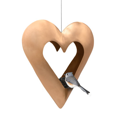 Fly Thru Heart Bird Feeder