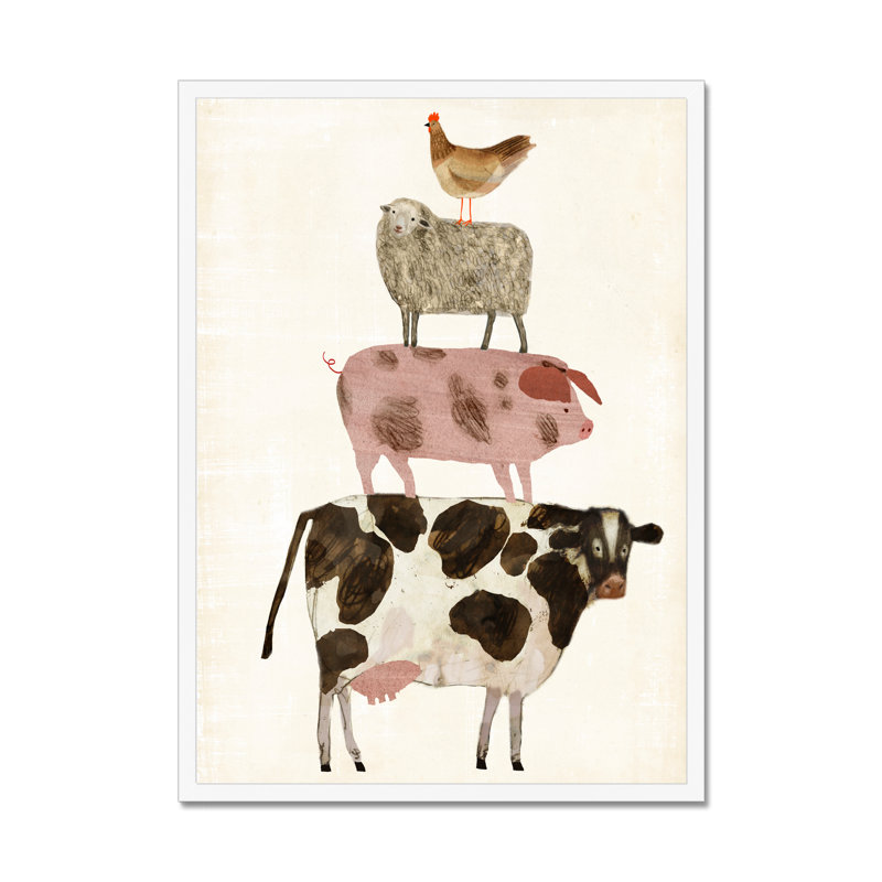 Barnyard Buds IV by Victoria Borges - Wrapped Canvas Painting Print, White Framed Paper Print, 50cm H x 34cm W