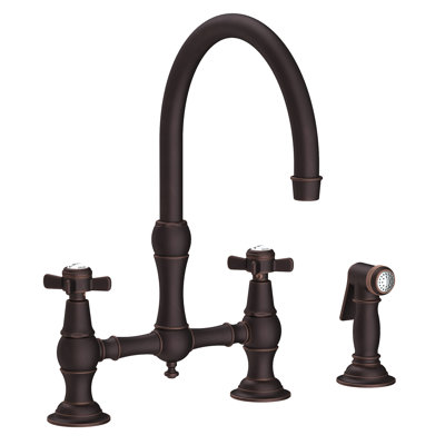 Fairfield Kitchen Bridge Faucet with Side Spray