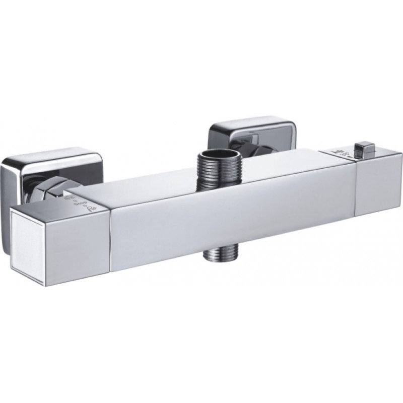 Caines Mixer Shower with Dual Shower Head, Chrome
