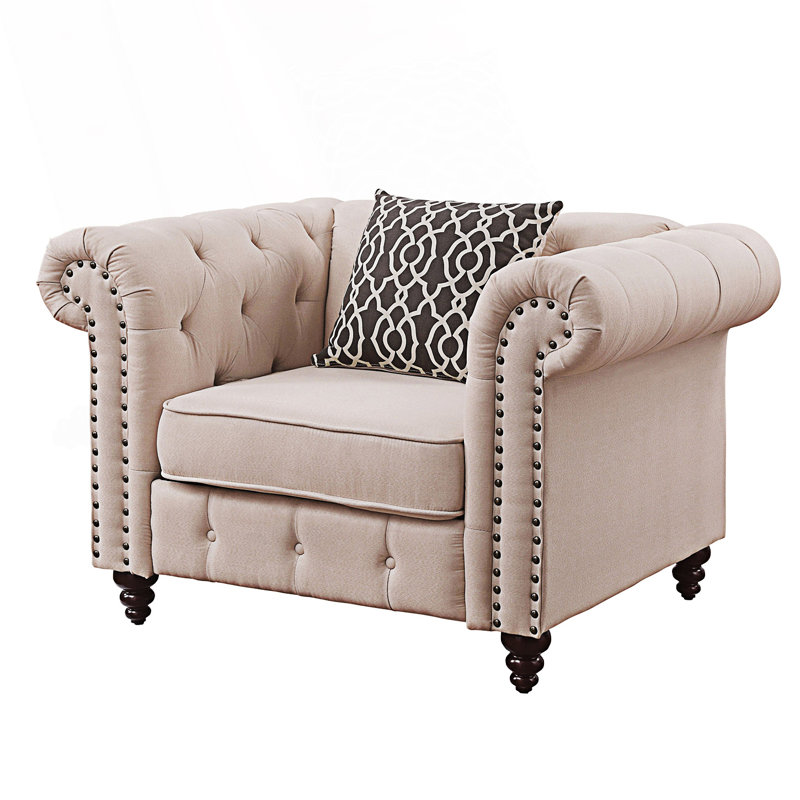 Fauteuil d'appoint style Chesterfield