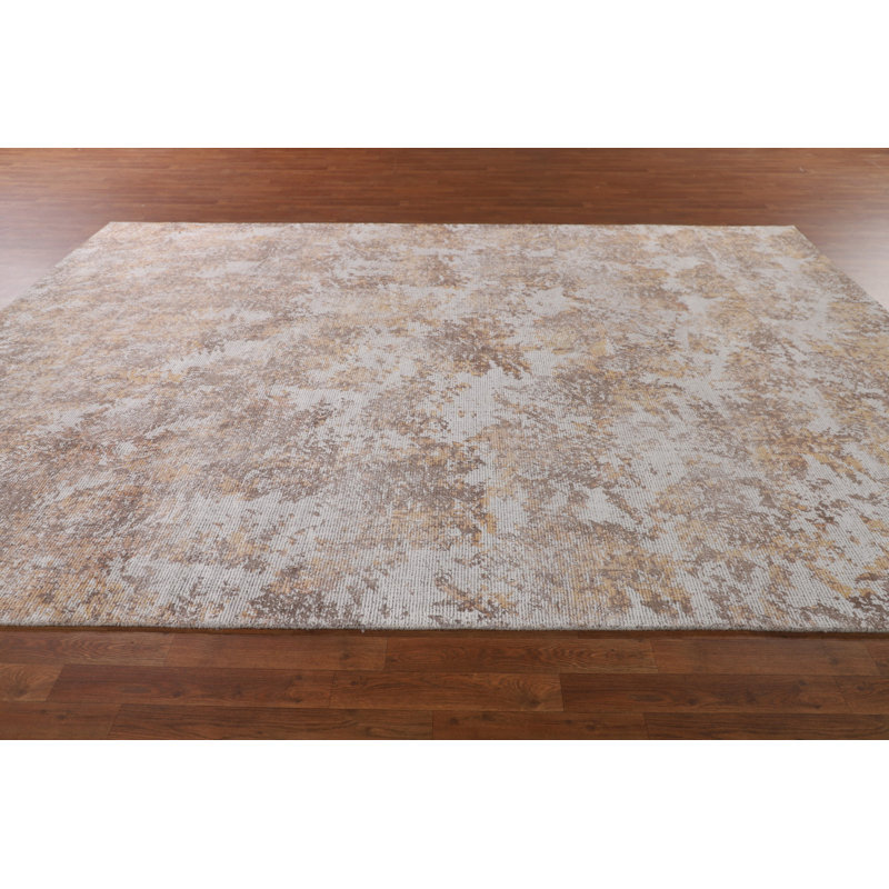 Tapis abstrait moderne indien 8 x 11