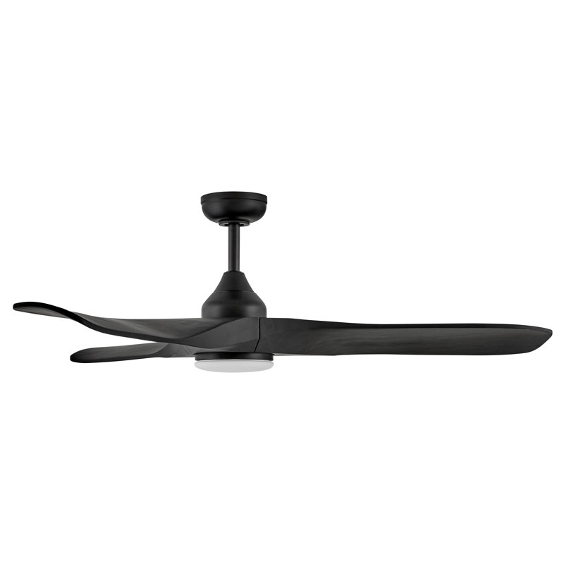 Swell Illuminated 56" Integrated LED Smart Fan with HIRO Remote, Black
